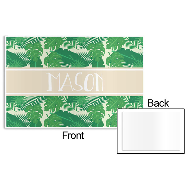 Tropical Leaves #2 Disposable Paper Placemat - Front & Back