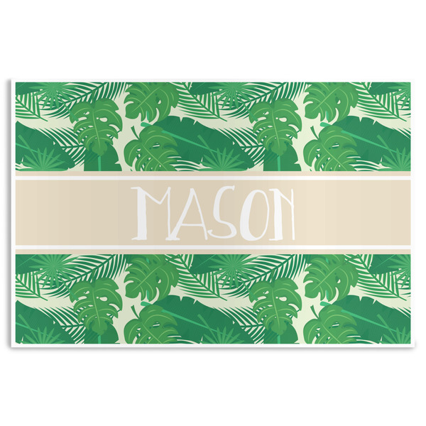 Custom Tropical Leaves #2 Disposable Paper Placemats (Personalized)