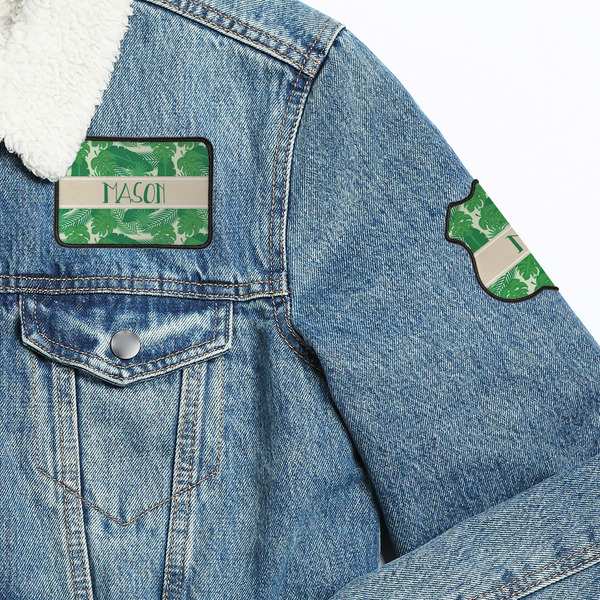 Tropical Leaves 2 Patches Lifestyle Jean Jacket Detail