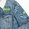 Tropical Leaves 2 Patches Lifestyle Jean Jacket Detail