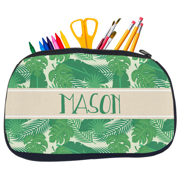 Tropical Leaves 2 Pencil / School Supplies Bags - Medium