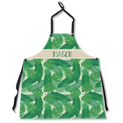 Tropical Leaves #2 Apron Without Pockets w/ Name or Text