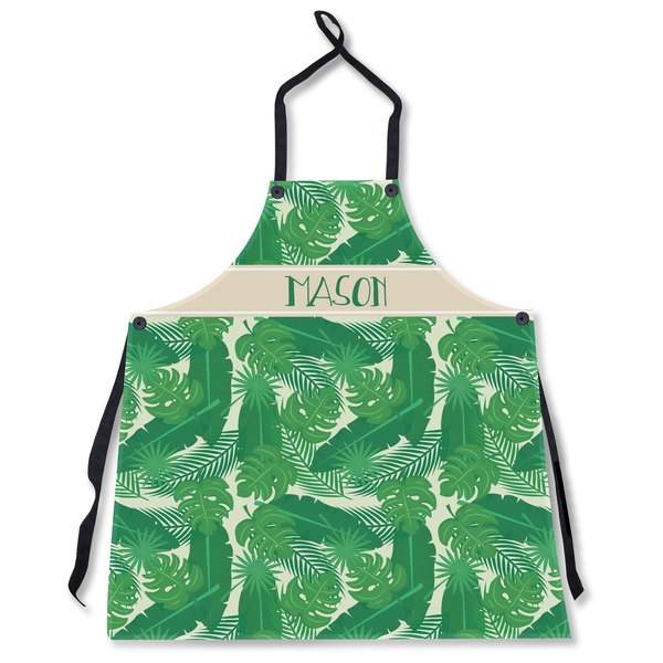 Custom Tropical Leaves #2 Apron Without Pockets w/ Name or Text