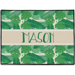 Tropical Leaves #2 Door Mat - 24"x18" w/ Name or Text