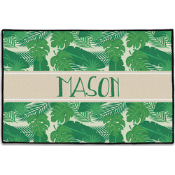 Tropical Leaves #2 Door Mat - 36"x24" w/ Name or Text