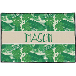 Tropical Leaves #2 Door Mat - 36"x24" w/ Name or Text