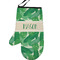Tropical Leaves 2 Personalized Oven Mitt - Left