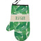 Tropical Leaves #2 Left Oven Mitt w/ Name or Text