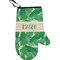 Tropical Leaves #2 Right Oven Mitt w/ Name or Text