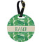 Tropical Leaves 2 Personalized Round Luggage Tag