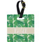 Tropical Leaves #2 Plastic Luggage Tag - Square w/ Name or Text
