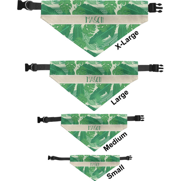 Tropical Leaves 2 Pet Bandana Sizes