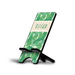 Tropical Leaves #2 Cell Phone Stand (Large) w/ Name or Text