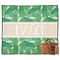 Tropical Leaves 2 Picnic Blanket - Flat - With Basket