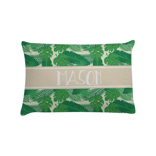 Custom Tropical Leaves #2 Pillow Case - Standard w/ Name or Text