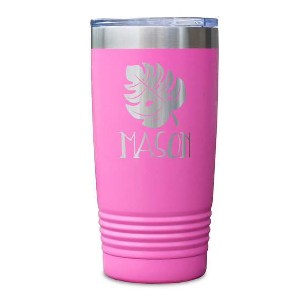 Tropical Leaves #2 Pink Polar Camel Tumbler - 20oz - Single Sided - Approval