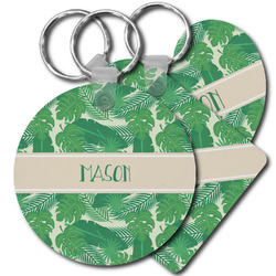 Tropical Leaves #2 Plastic Keychain (Personalized)