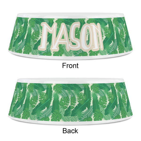 Tropical Leaves #2 Plastic Pet Bowls - Small - APPROVAL