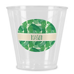 Tropical Leaves #2 Plastic Shot Glass (Personalized)
