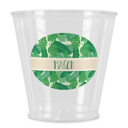 Tropical Leaves #2 Plastic Shot Glass (Personalized)