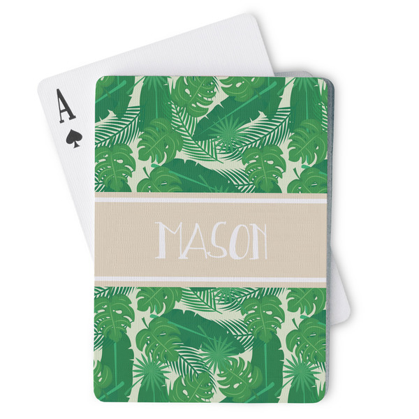 Custom Tropical Leaves #2 Playing Cards (Personalized)
