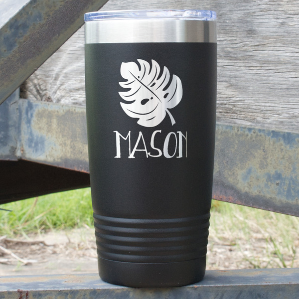 Custom Tropical Leaves #2 20 oz Stainless Steel Tumbler (Personalized)