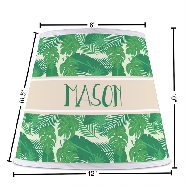 Tropical Leaves #2 Poly Film Empire Lampshade - Dimensions