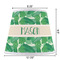 Tropical Leaves #2 Poly Film Empire Lampshade - Dimensions
