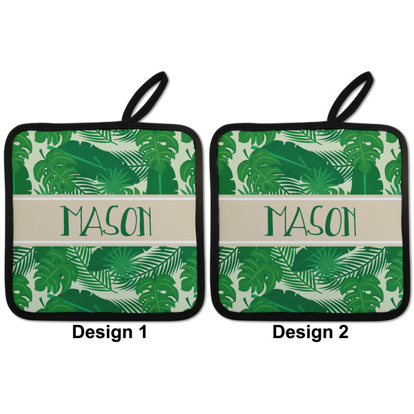 Tropical Leaves #2 Pot Holders - Set of 2 APPROVAL
