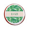 Tropical Leaves #2 Printed Icing Circle - Small - On Cookie