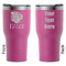 Tropical Leaves #2 RTIC Tumbler - Magenta - Double Sided - Front & Back