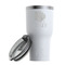 Tropical Leaves 2 RTIC Tumbler -  White (with Lid)