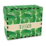 Tropical Leaves #2 Wood Recipe Box - Full Color Print (Personalized)