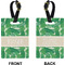 Tropical Leaves 2 Rectangle Luggage Tag (Front + Back)