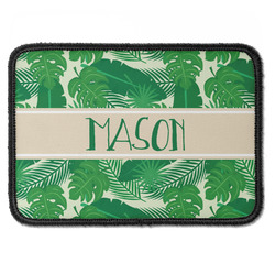 Tropical Leaves #2 Iron On Rectangle Patch w/ Name or Text