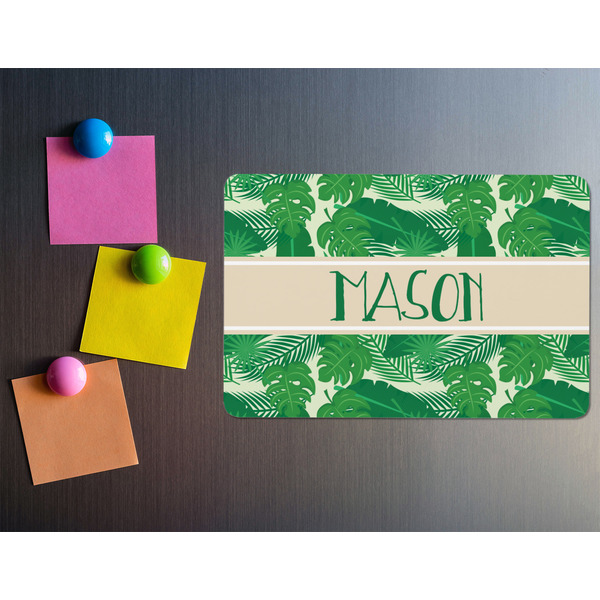 Tropical Leaves #2 Rectangular Fridge Magnet - LIFESTYLE