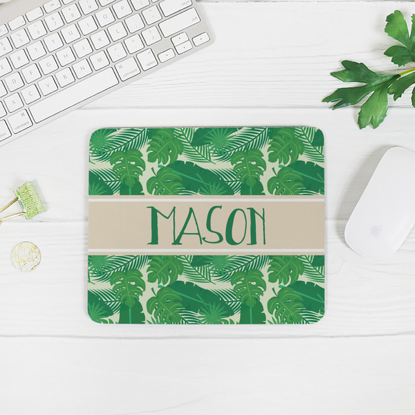 Tropical Leaves #2 Rectangular Mouse Pad - LIFESTYLE 2