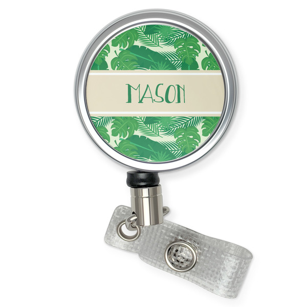 Custom Tropical Leaves #2 Retractable Badge Reel (Personalized)