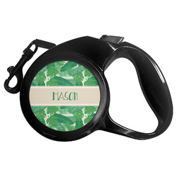 Tropical Leaves #2 Retractable Dog Leash (Personalized)