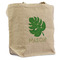 Tropical Leaves #2 Reusable Cotton Grocery Bag - Front View