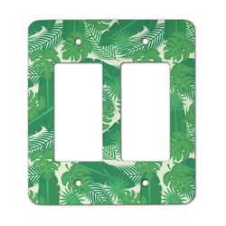 Tropical Leaves #2 Rocker Style Light Switch Cover - Two Switch