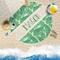 Tropical Leaves 2 Round Beach Towel Lifestyle