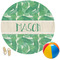 Tropical Leaves #2 Round Beach Towel (Personalized)