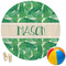 Tropical Leaves #2 Round Beach Towel (Personalized)