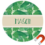Tropical Leaves #2 Round Car Magnet - 10" (Personalized)
