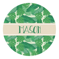 Tropical Leaves #2 Round Decal - Small (Personalized)