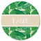 Tropical Leaves #2 Round Fridge Magnet - FRONT