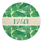 Tropical Leaves #2 5' Round Indoor Area Rug (Personalized)