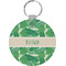 Tropical Leaves 2 Round Keychain (Personalized)