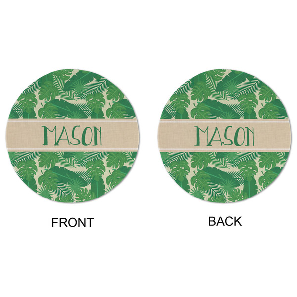 Tropical Leaves #2 Round Linen Placemats - APPROVAL (double sided)